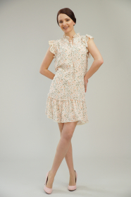 Casual women's dress with flowers 6322