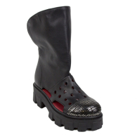 Women's summer boots in black color 21369