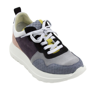 Дамски маратонки многоцветни с висока платформа 214GREYPINK