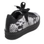 Women's sneakers natural leather black color imitation snake skin MATISA05
