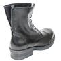 Women's black leather boots with zipper on back side 20456