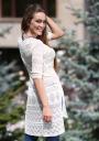 Лятна туника в цвят екрю с ажурена плетка Z14