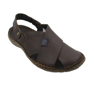 Men's natural leather sandals in brown color 71173CAFE