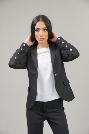 Women's jacket single-breasted with cufflinks 42103-900