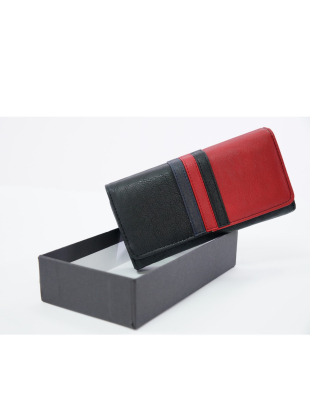 Women's purse in black and red 5676-11-2