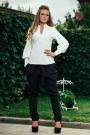 Women's white long sleeves shirt and black trousers Avangard