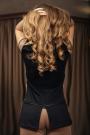 Women's top with beige front and black back Avangard