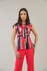 Bluză de damă fără mâneci fucsia 82131-762