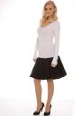Rochie in culori alb cu negru, tip balon Z-2011/2012