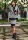 Women's blouse suit with lace and Avangard skirt