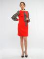 Rochie roșie pentru femei cu un decolteu spectaculos 219-5524
