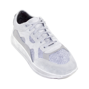 Спортни дамски маратонки в сив цвят на ниска платформа 3062GREY
