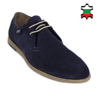 Men's blue suede leather shoes 33169