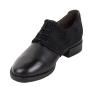 Women's black leather shoes 32978