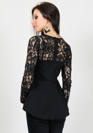 Bluză neagră elegantă de damă RUMENA