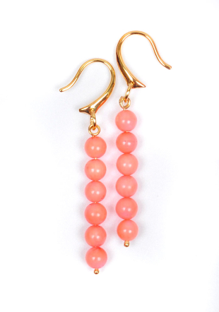 Обици с розови коралчета 2 Dannyra Jewels