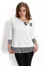 White ladies blouse with a ribbon Avangard