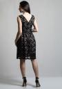 Women's black lace dress with pale pink lining RUMENA