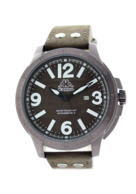 Мъжки часовник с PVD покритие и кожена каишка Kappa KP-1417M-D