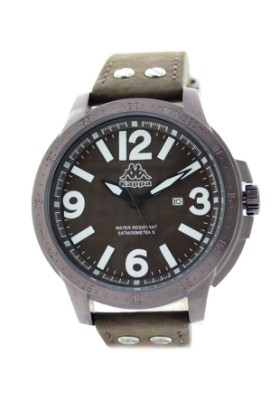 Мъжки часовник с PVD покритие и кожена каишка Kappa KP-1417M-D