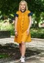 Casual tunic dress in yellow with belt  Avangard