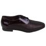Women's burgundy leather shoes 32981