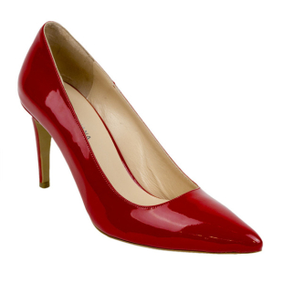Women's red shoes high heel 9 cm patent 917100-4
