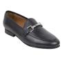 Women's moccasins elegant model low heel in black color with buckle HARMONY11GREYL