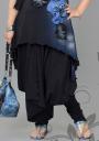 Панталон за макси дами тип потур в черно Ilina fashion